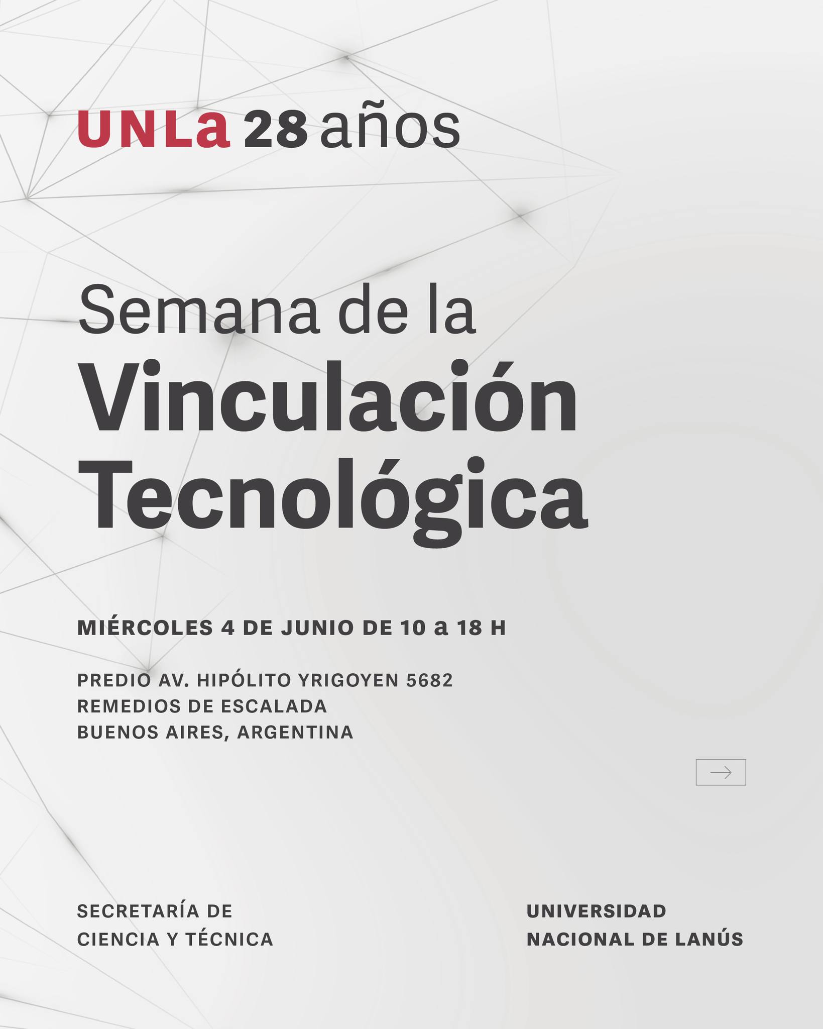 Actividades el 4 de junio en el marco de la Semana de la Vinculación Tecnológica